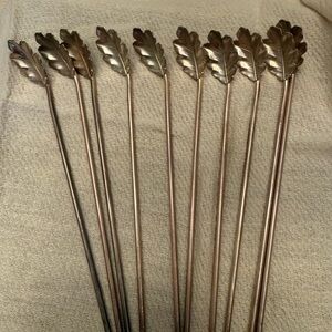 Elegant Italian Silver Iced Tea Stirrers